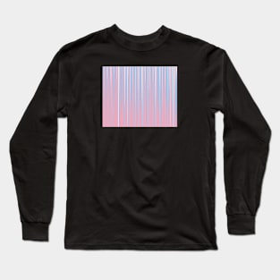 Transgender Pride Shadowed Thin Vertical Stripes Long Sleeve T-Shirt